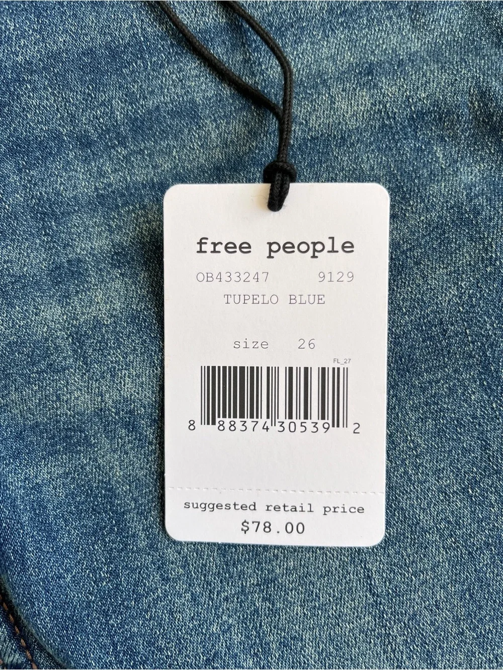 Free People Frayed Hem Skinny Jeans - Tupelo Blue
